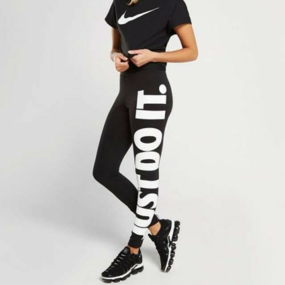 SOLD NIKE Legasee Just Do It Black Leggings Tights - Picture 3 of 10
